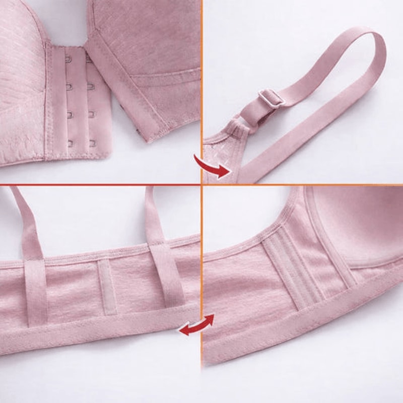 Wireless Push Up Bra Women Front Closure Bras Vest Comfortable Lingerie Bralette Underwear 3