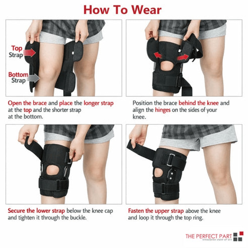 Open Patella Stabilizer Wrap Knee Brace Compression Hinged Joint Support 3