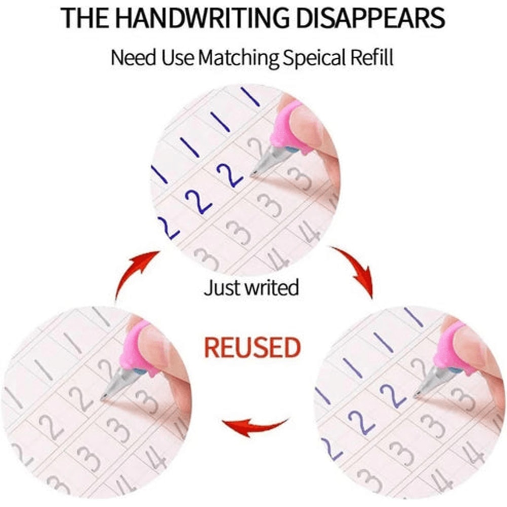 Handwriting Practice Copybook Set Grooved Magic Practice Book For Boys And Girls Perfect For Kids L 2