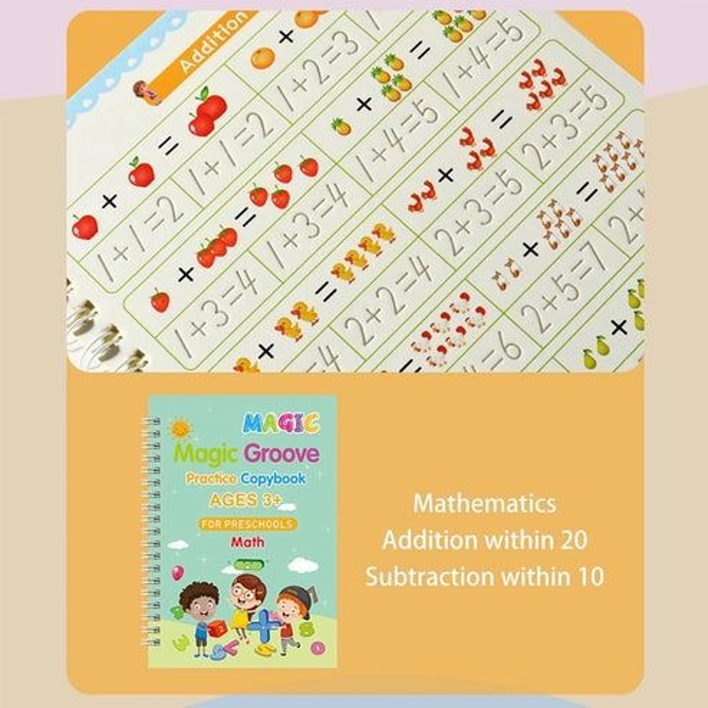Handwriting Practice Copybook Set Grooved Magic Practice Book For Boys And Girls Perfect For Kids L 17