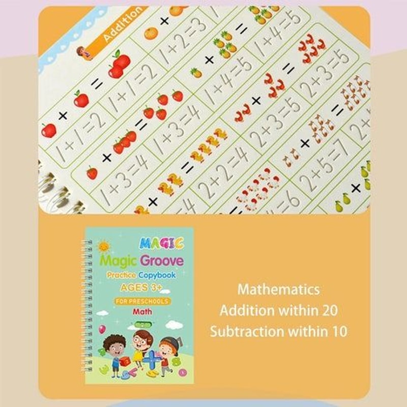 Handwriting Practice Copybook Set Grooved Magic Practice Book For Boys And Girls Perfect For Kids L 17