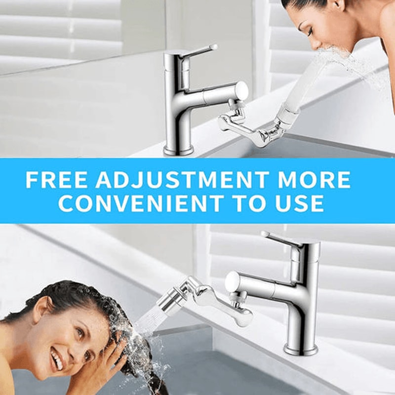 Universal Swivel Robotic Arm Faucet Aerator Extension Durable ABS Construction Effortless Water Con 2