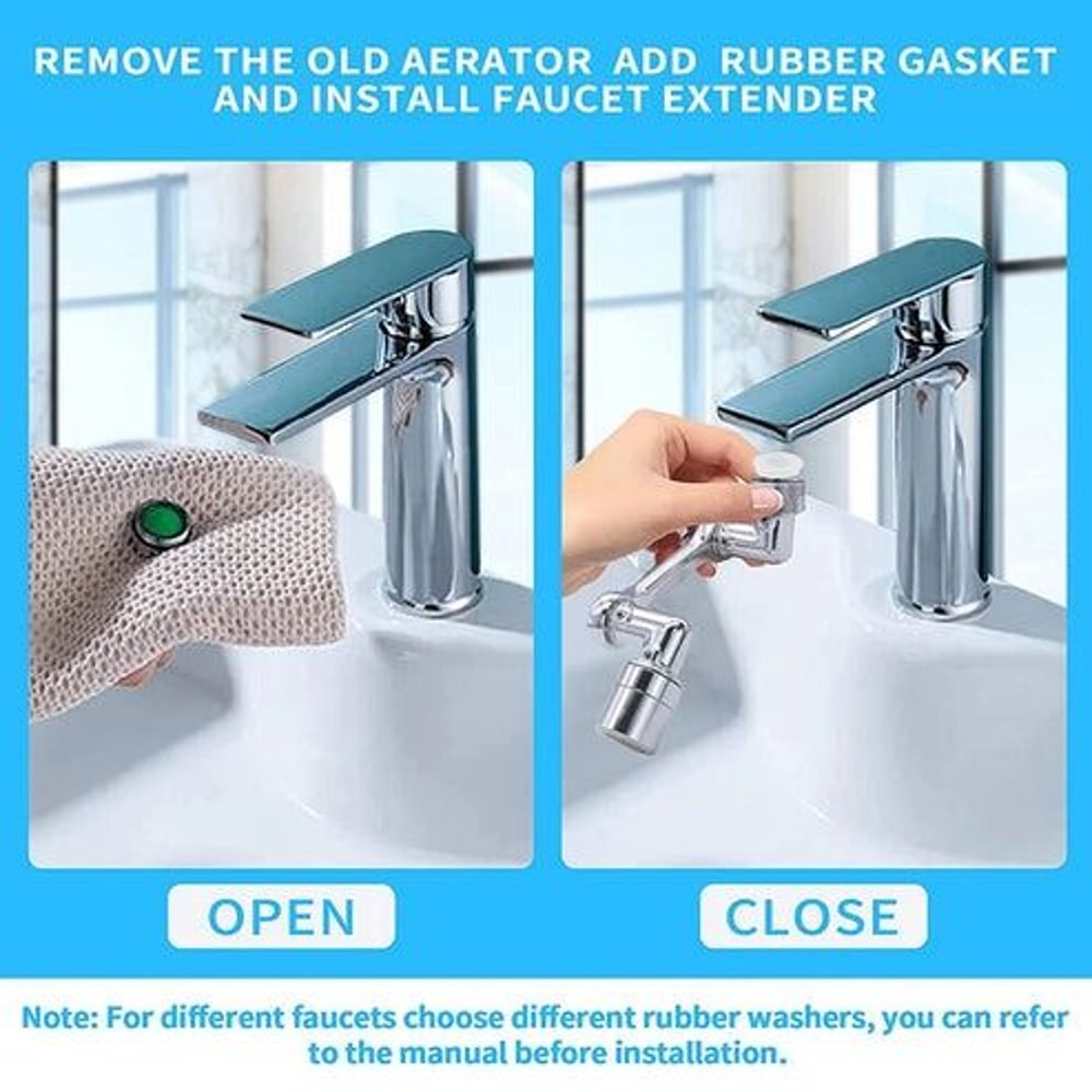 Universal Swivel Robotic Arm Faucet Aerator Extension Durable ABS Construction Effortless Water Con 3