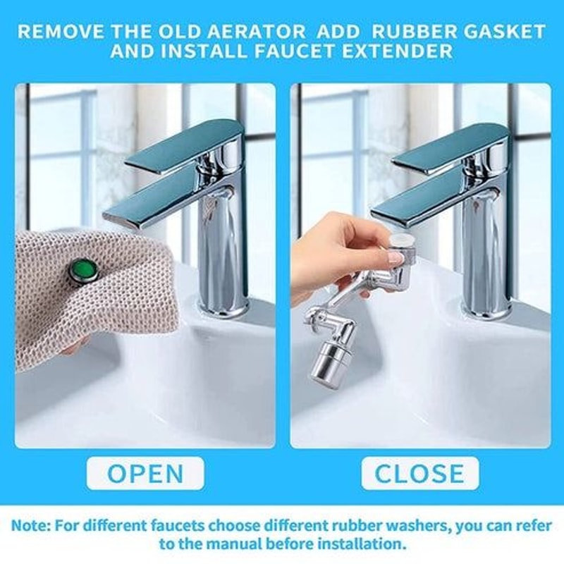 Universal Swivel Robotic Arm Faucet Aerator Extension Durable ABS Construction Effortless Water Con 3