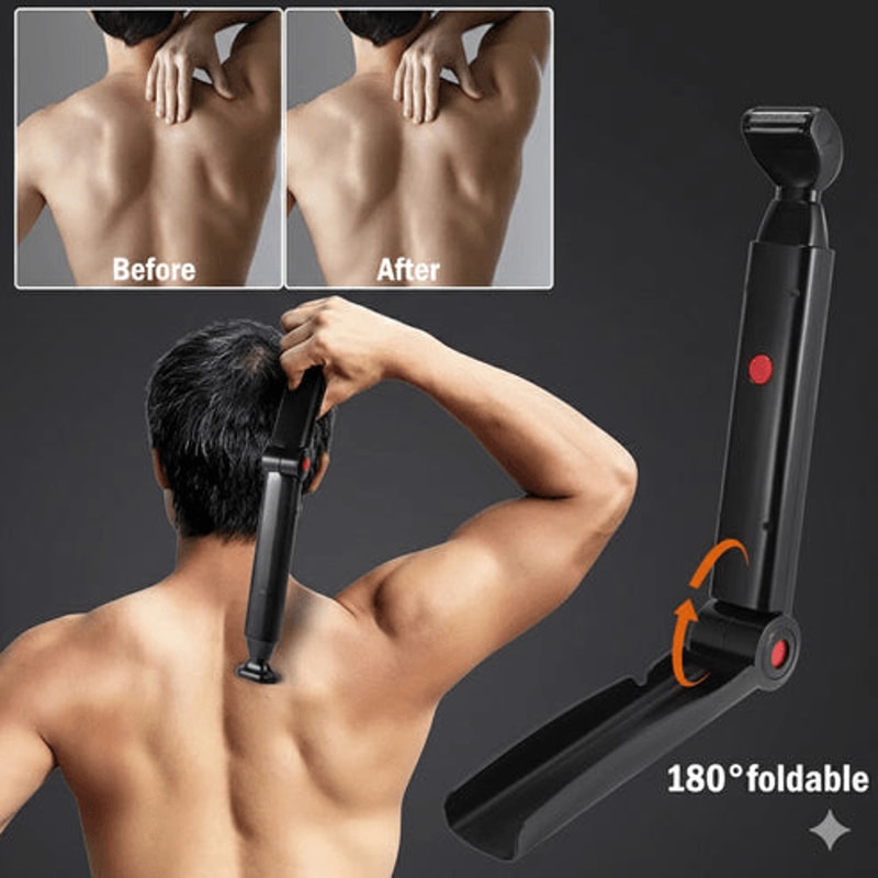 USB Recharge Electric Back Shaver For Men Long Handle Razor For Body Hair Removal 3