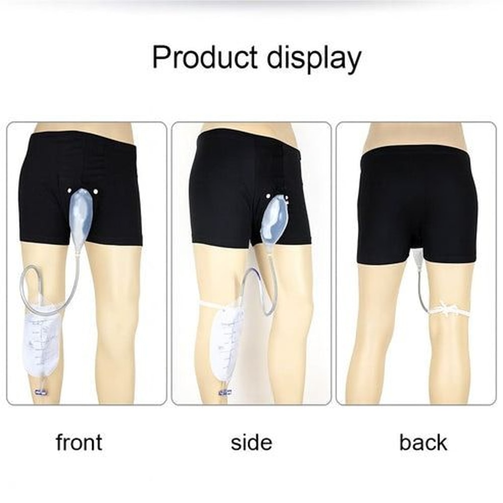 Silicone Urine Funnel Collector Male Wearable Incontinence Pants Urinal Leg Bag For Easy Use And Co 8