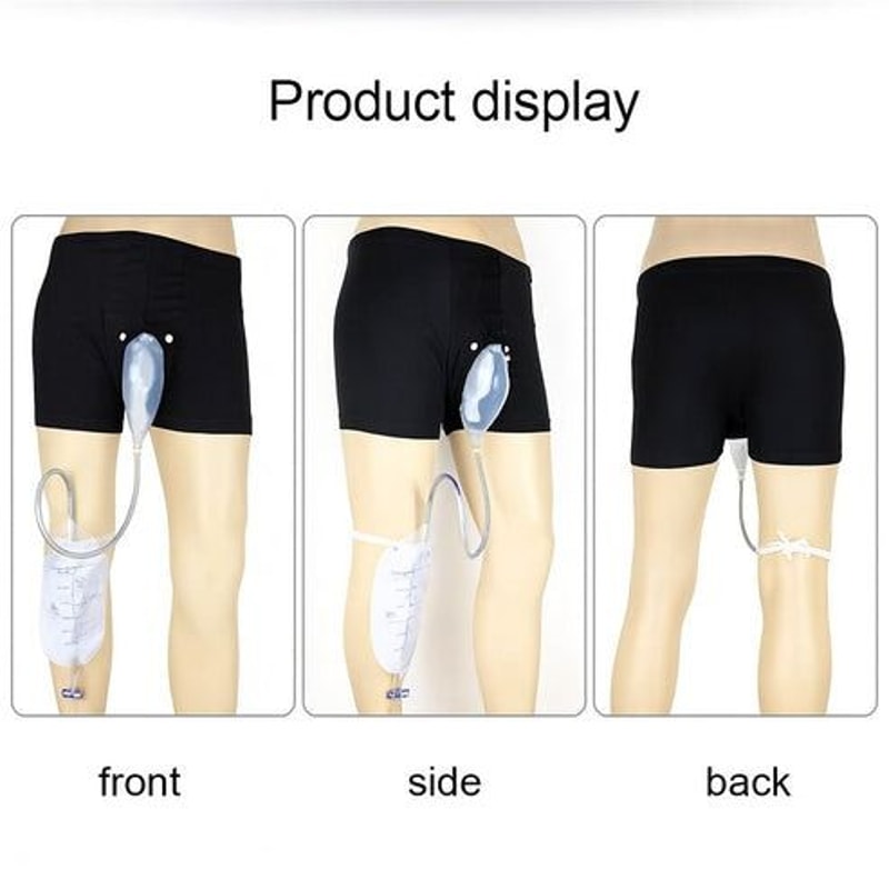 Silicone Urine Funnel Collector Male Wearable Incontinence Pants Urinal Leg Bag For Easy Use And Co 8