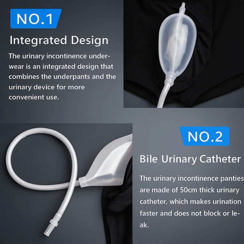 Silicone Urine Funnel Collector Male Wearable Incontinence Pants Urinal Leg Bag For Easy Use And Co 5