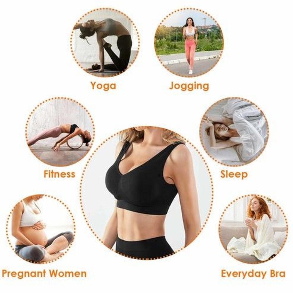 Sport Bras Seamless WireFree Light Support Tank Yoga And Sleep Bra For Ultimate Comfort 1