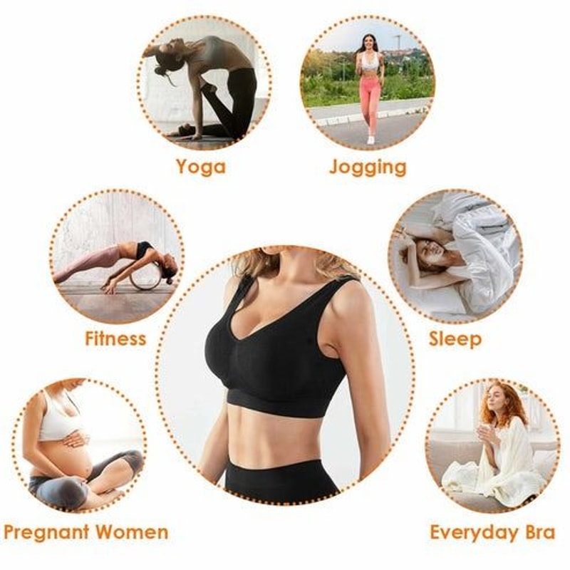 Sport Bras Seamless WireFree Light Support Tank Yoga And Sleep Bra For Ultimate Comfort 1