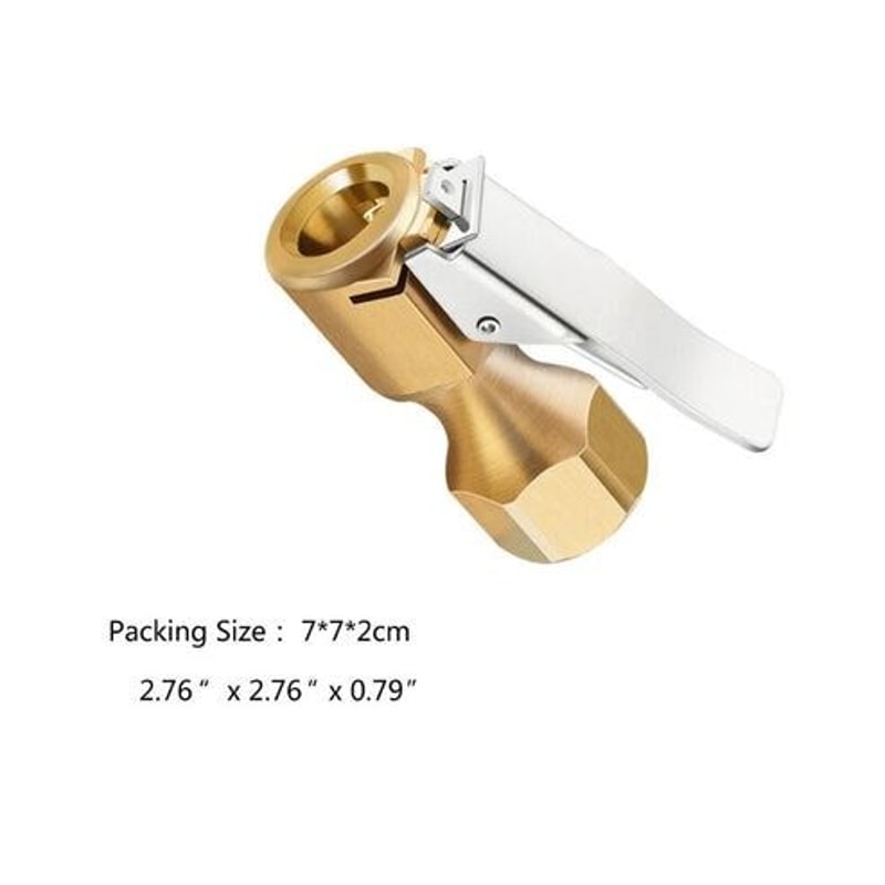 Open Flow LockOn Tire Chuck Heavy Duty Air Chuck With Clip For Inflator Gauge 13