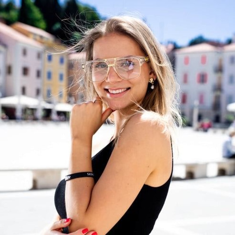 Mens Sunglasses Fashion Square Clear Lens Designer Gold Frame Style 1