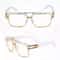 Mens Sunglasses Fashion Square Clear Lens Designer Gold Frame Style 2