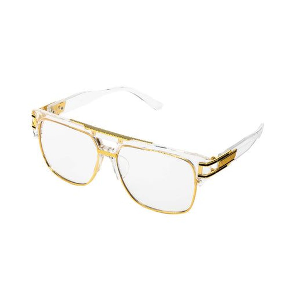 Mens Sunglasses Fashion Square Clear Lens Designer Gold Frame Style 8