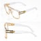 Mens Sunglasses Fashion Square Clear Lens Designer Gold Frame Style 7