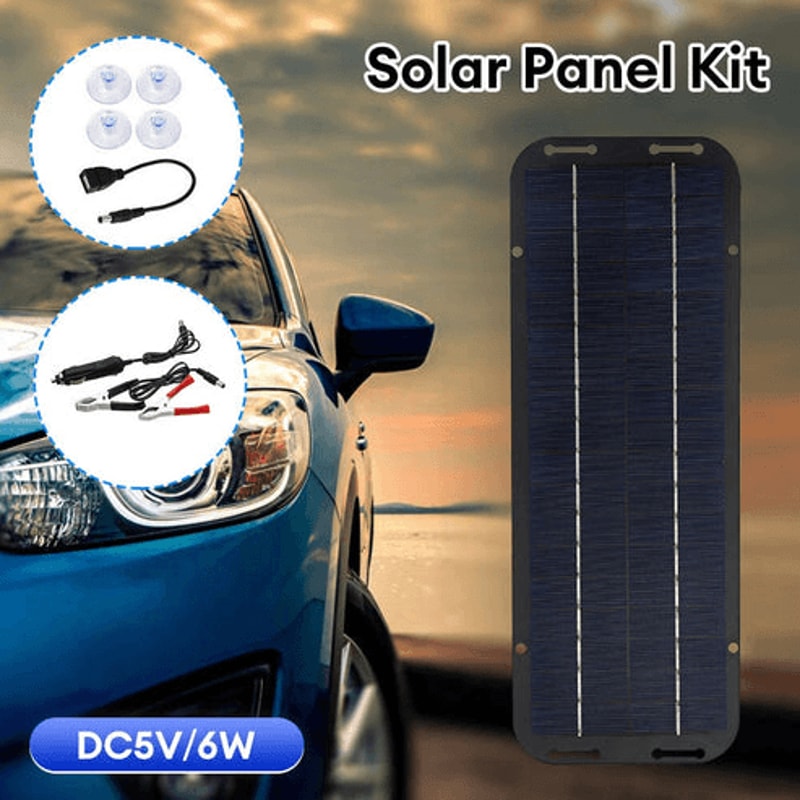 30W Solar Panel 12V Trickle Charger Battery Maintainer Kit For Boats Cars RVs Reliable Power Source 3