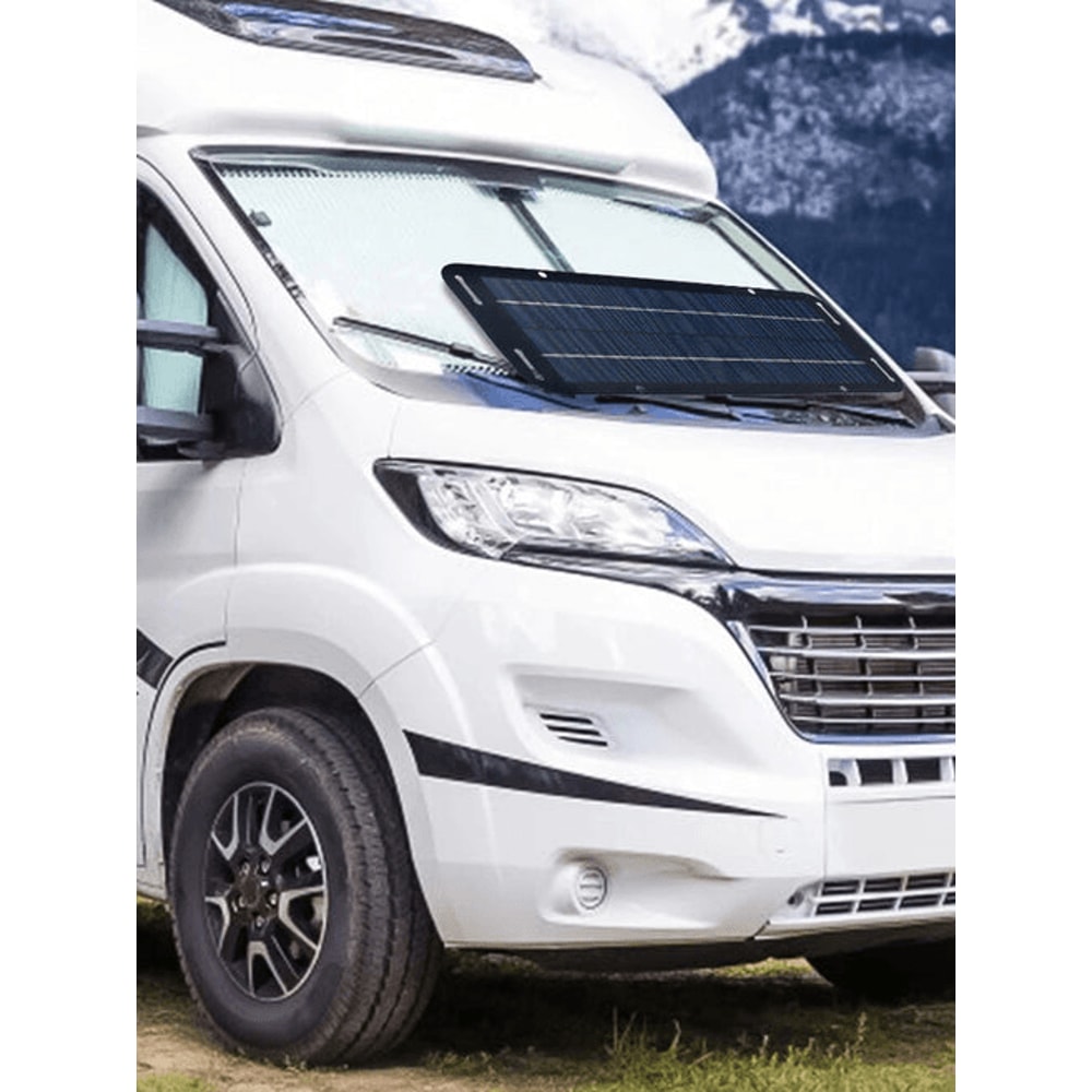 30W Solar Panel 12V Trickle Charger Battery Maintainer Kit For Boats Cars RVs Reliable Power Source 0