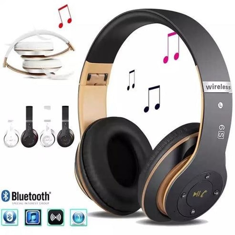 Bluetooth Wireless Headphones Noise Cancelling Stereo Earphones Over Ear Headset With Deep Bass Cl 3
