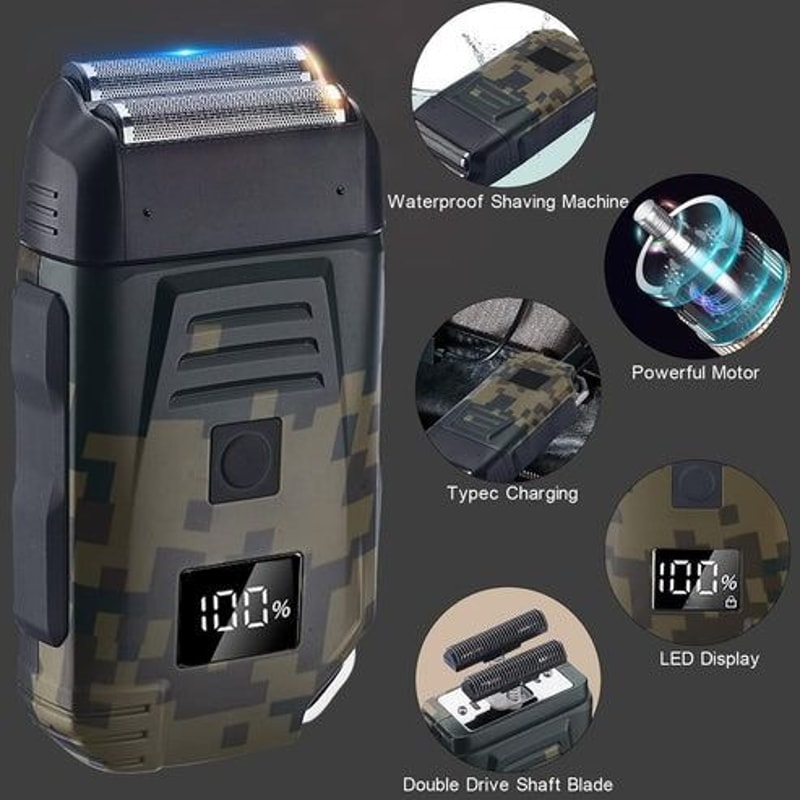 Rechargeable Mens USB Electric Shaver Trimmer Razor Hair Beard Shaving Machine For Precision Shavin 9