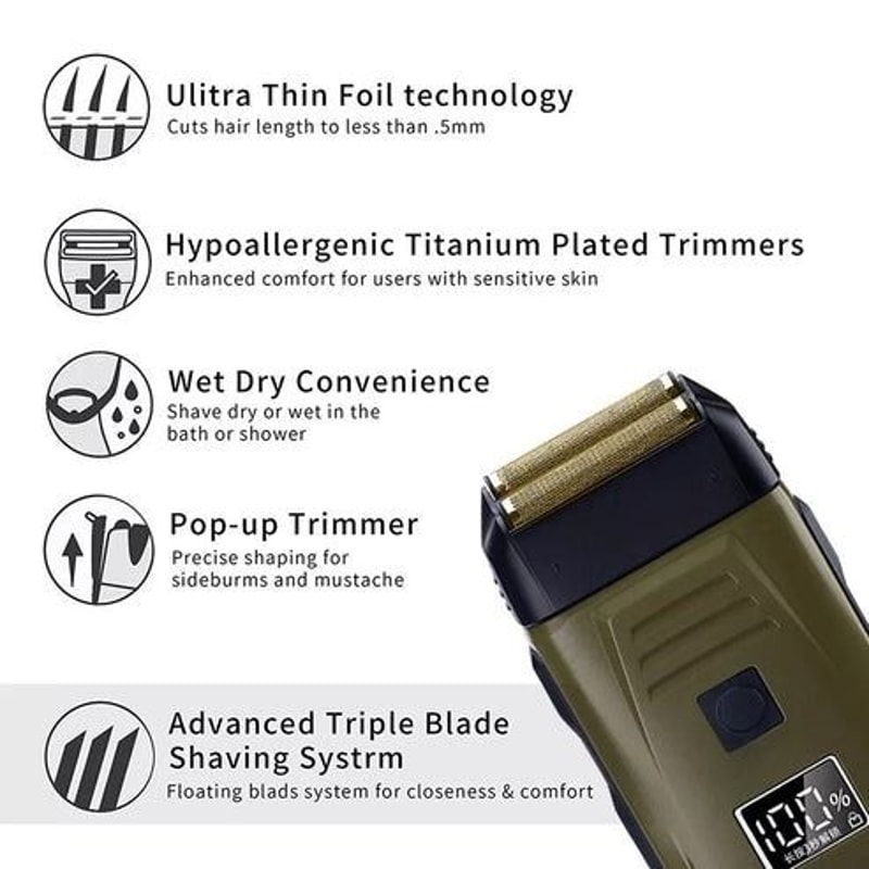 Rechargeable Mens USB Electric Shaver Trimmer Razor Hair Beard Shaving Machine For Precision Shavin 2