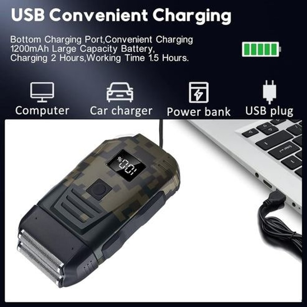 Rechargeable Mens USB Electric Shaver Trimmer Razor Hair Beard Shaving Machine For Precision Shavin 5