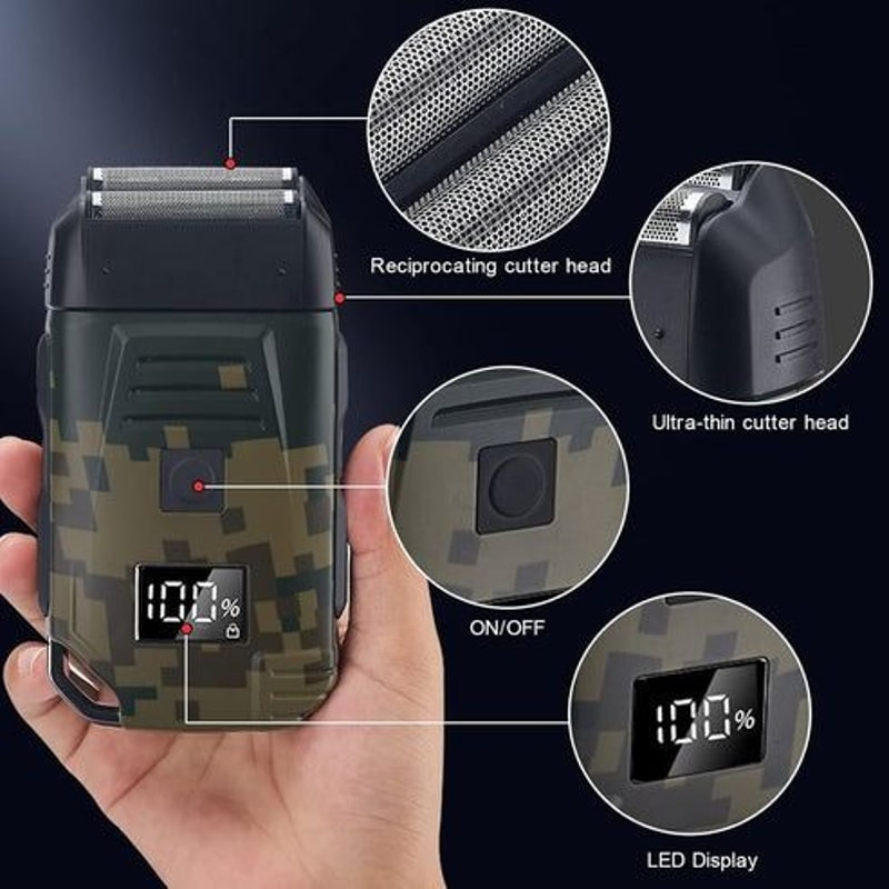 Rechargeable Mens USB Electric Shaver Trimmer Razor Hair Beard Shaving Machine For Precision Shavin 8