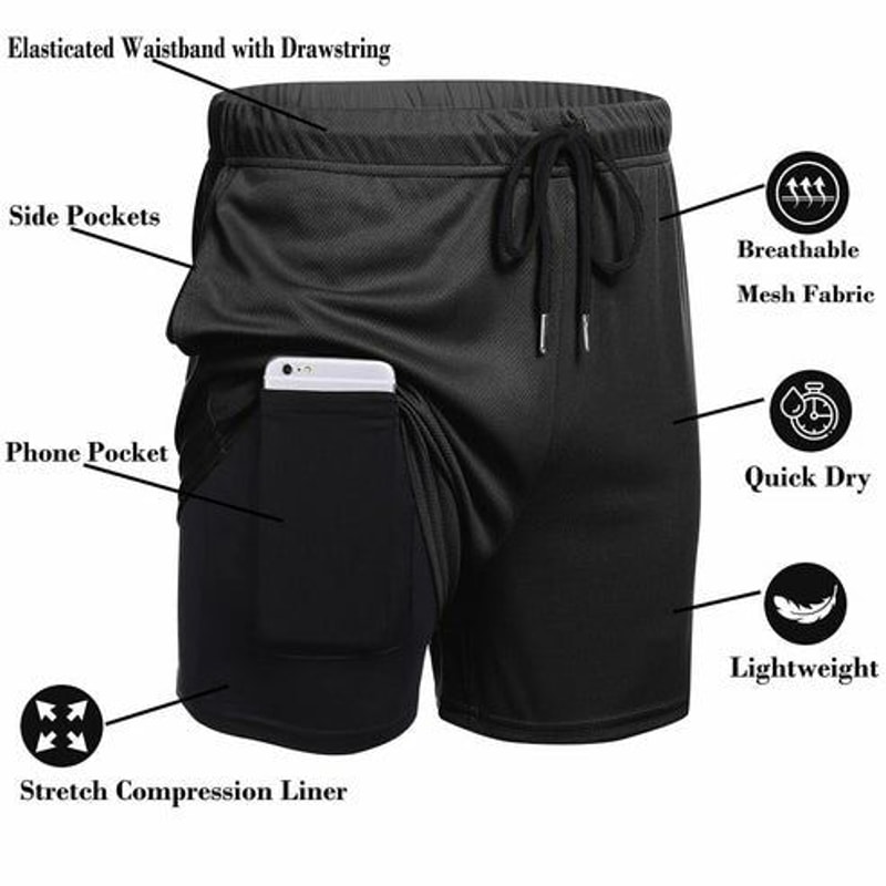 Comfortable Mens Jogging Shorts With Elasticated Waist Gym Workout Shorts Fitness Running Gear 1