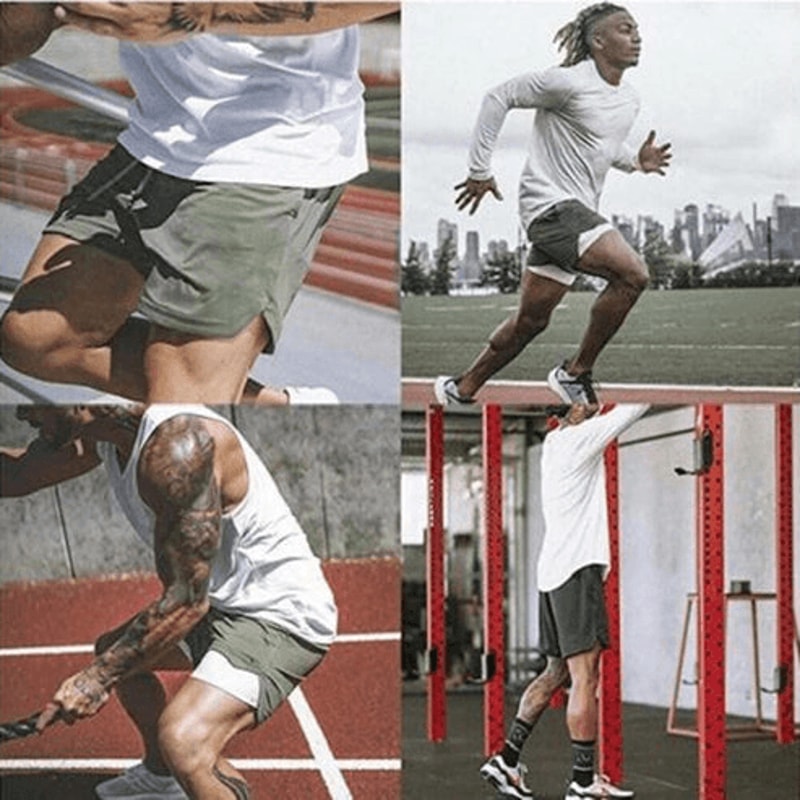 Comfortable Mens Jogging Shorts With Elasticated Waist Gym Workout Shorts Fitness Running Gear 0