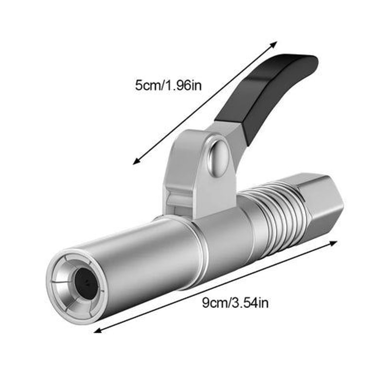Grease Gun Coupler High Pressure Nozzles Quick Release Lock Oil Injection Durable Easy To Use 4