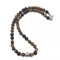 Natural Tiger Eye Lava Bead Necklace For Men Beads Stainless Steel Toggle Closure 2