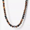 Natural Tiger Eye Lava Bead Necklace For Men Beads Stainless Steel Toggle Closure 3