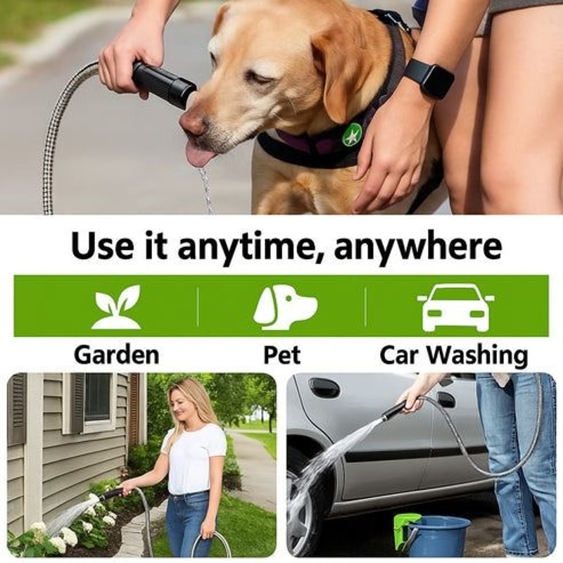 Flexible Stainless Steel Metal Garden Water Hose Lightweight Pipe For Easy Storage 9