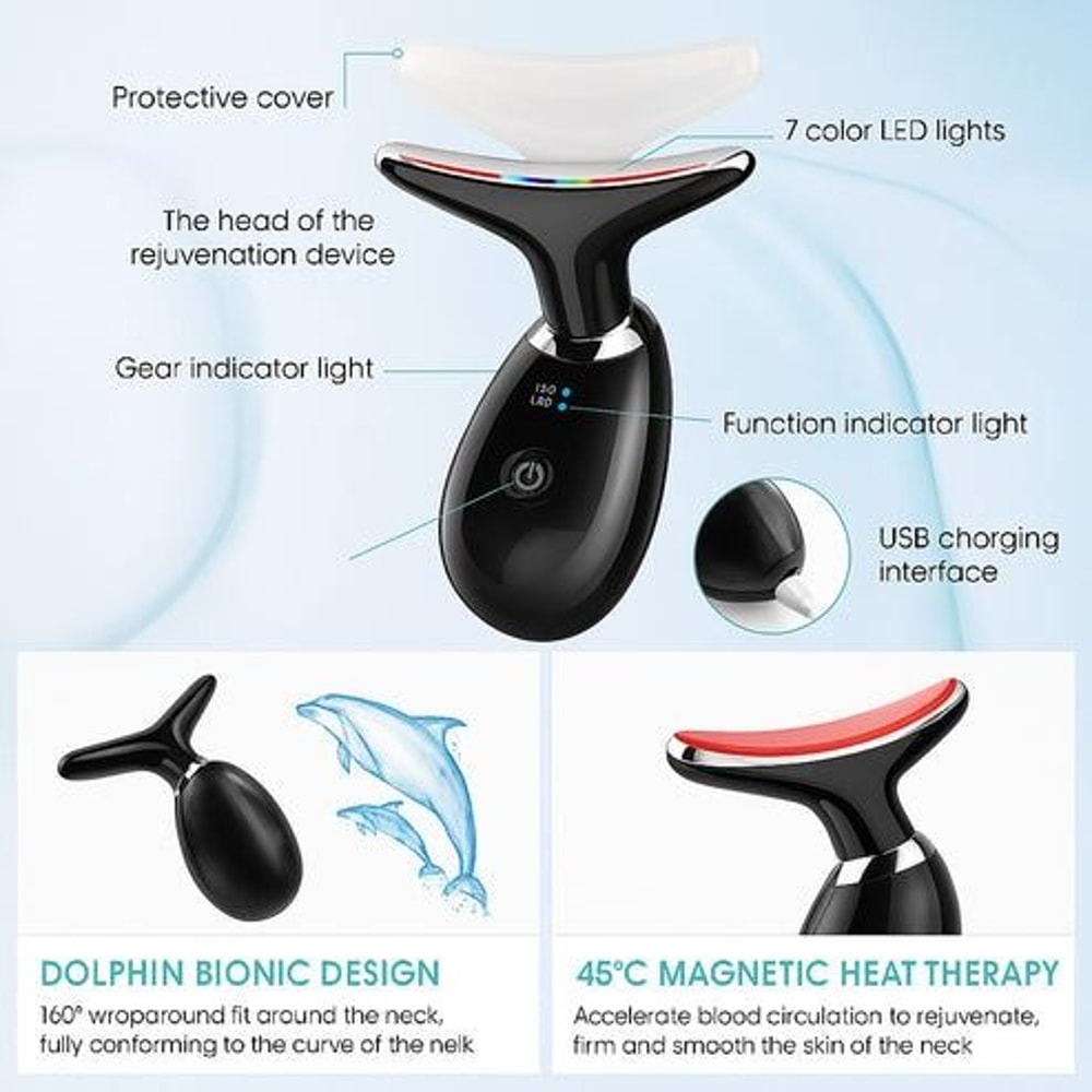 Neck Face Lifting Massager Skin Tighten Device LED Anti Wrinkle Double Chin Treatment Skin Rejuvena 1