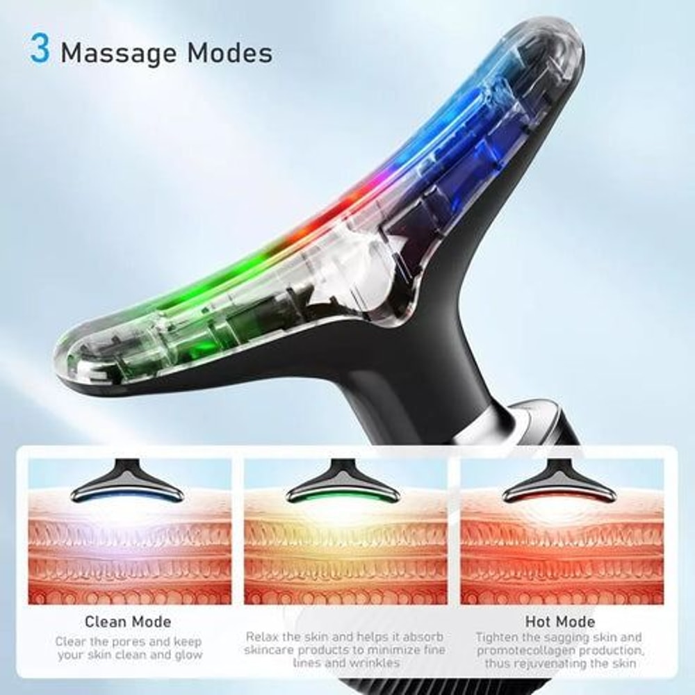 Neck Face Lifting Massager Skin Tighten Device LED Anti Wrinkle Double Chin Treatment Skin Rejuvena 4