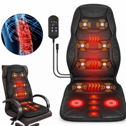 heated back neck & body massager chair, massage seat cushion for home office use