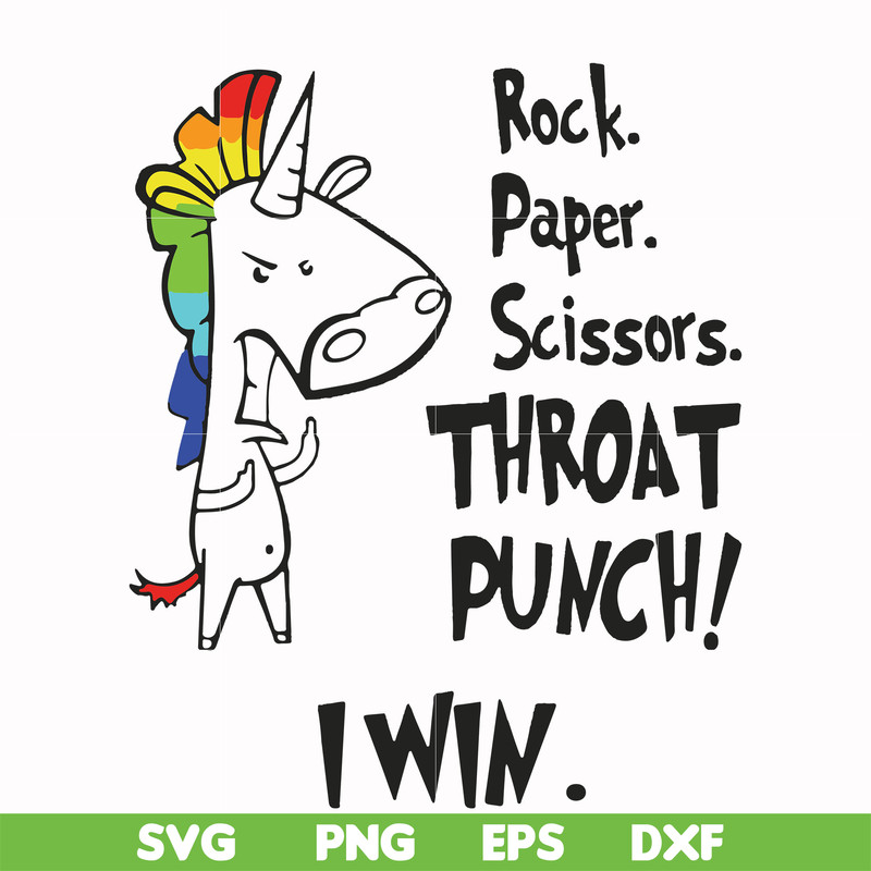 FN000367-Rock paper scissors throat punch I win svg, png, dxf, eps file FN000367.jpg