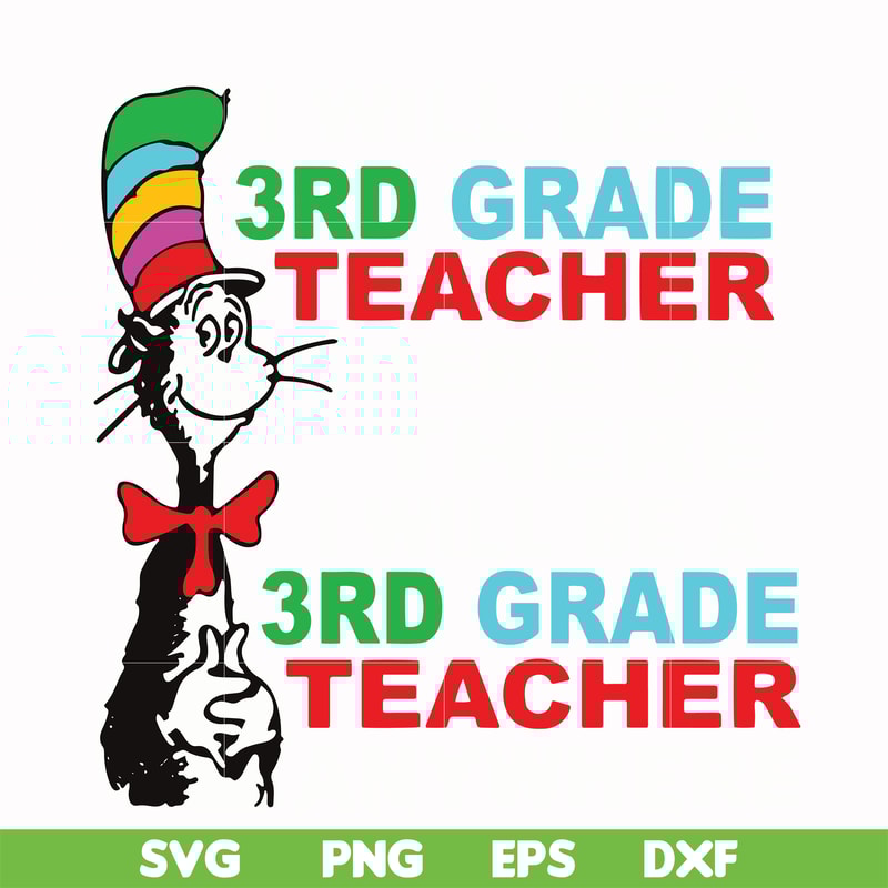 DR00033-3rd grade teacher svg, png, dxf, eps file DR00033.jpg