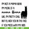FN000263-I'm not a mama bear I'm more of a mama llama Uke I'm pretty chill but I'll kick you in the face if you mess with my kids svg, png, dxf, eps file FN0002