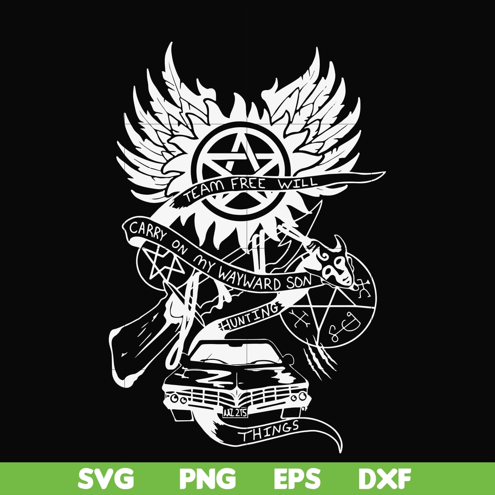 FN000268-Carry on my wayward son svg, png, dxf, eps file FN000268.jpg