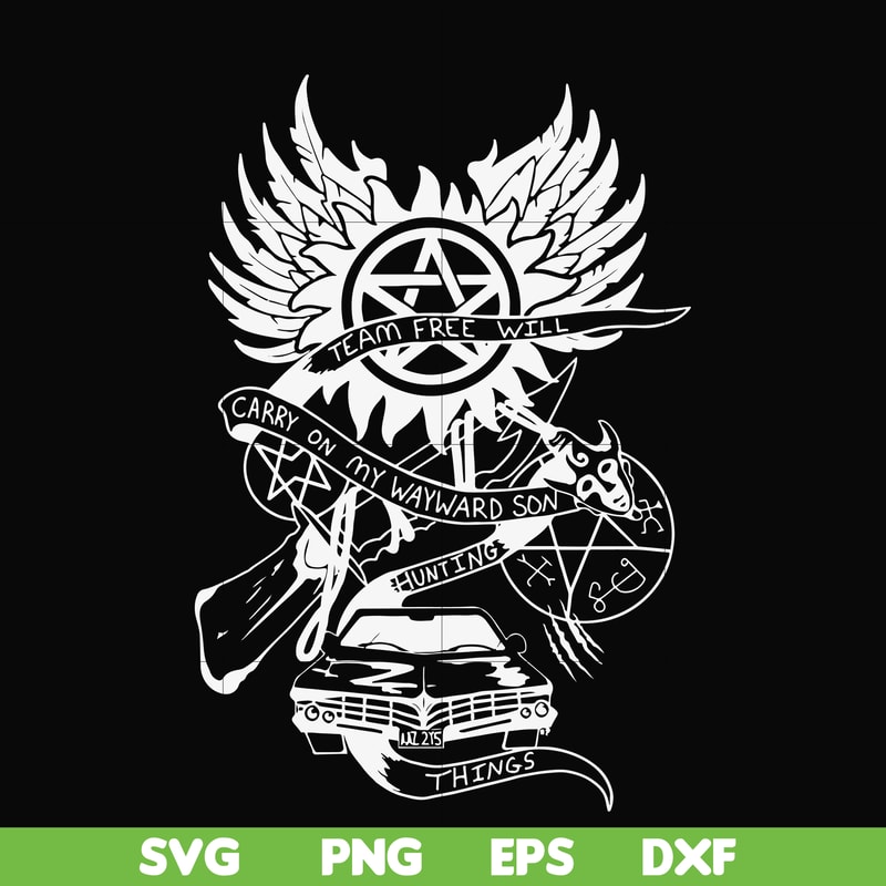 FN000268-Carry on my wayward son svg, png, dxf, eps file FN000268.jpg