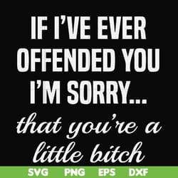 if i've ever offended you i'm sorry that you're a little bitch svg, png, dxf, eps file fn000505
