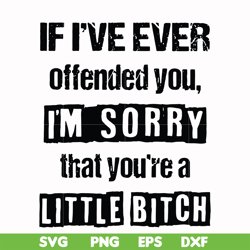 if i've ever offended you im sorry that you're a little bitch svg, png, dxf, eps file fn000663