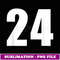 Sports Number 24 Baseball Football Soccer Basketball - Premium Sublimation Digital Download