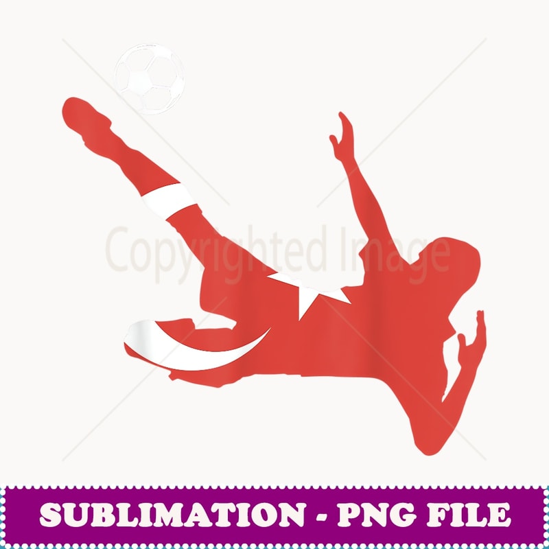 Soccer Football Turkish Flag T Tshirt - Sublimation-Ready PNG File