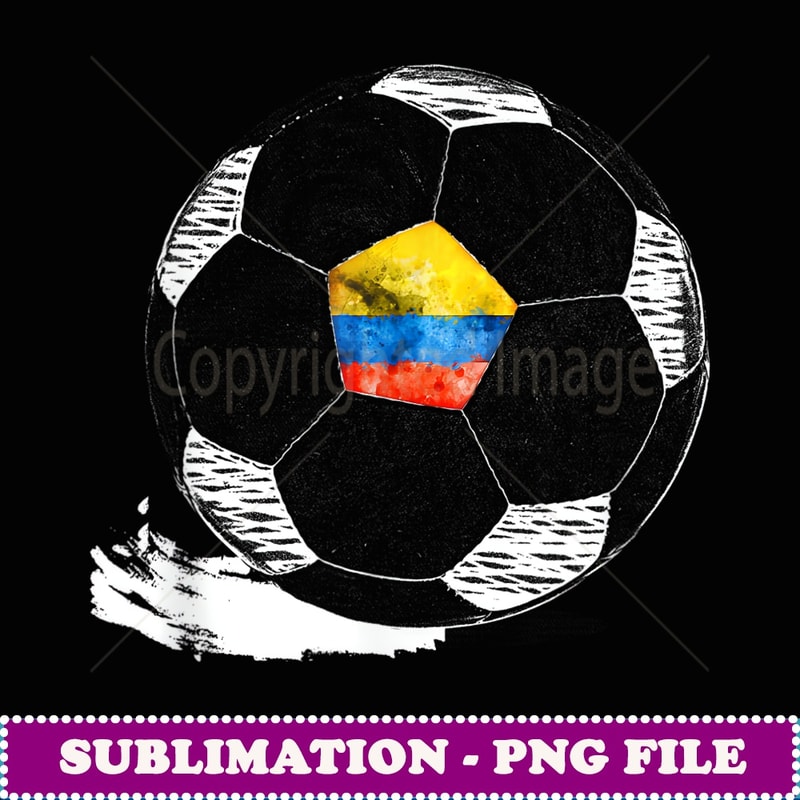 Vintage Soccer Colombia Flag Colombian Pride - Exclusive PNG Sublimation Download
