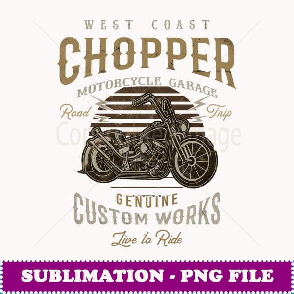 Sweatshirt Motorcycle West Coast Chopper Garage Vintage Graphic