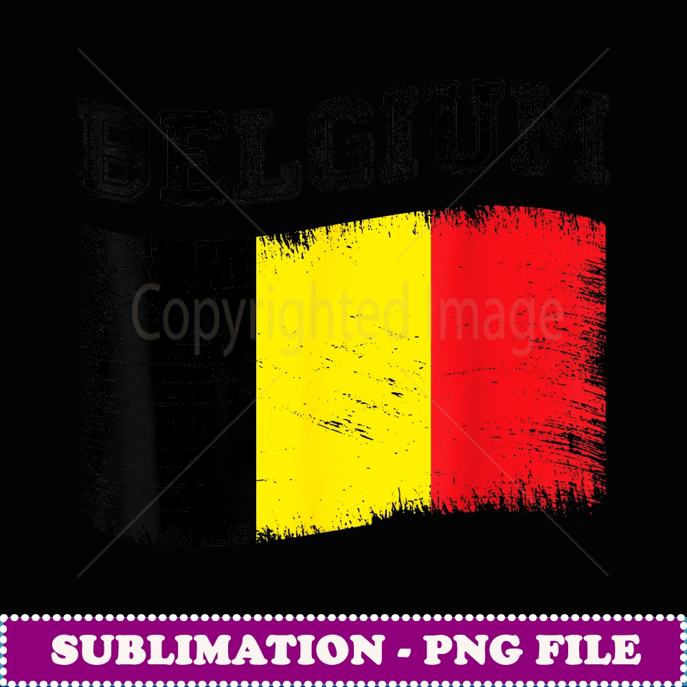 Belgian Flag Tourist Holiday Destination Belgium Flag - Artistic Sublimation Digital File