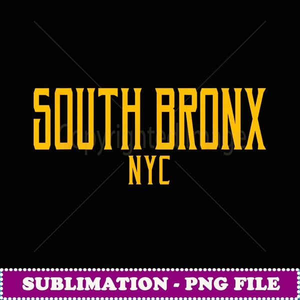 South Bronx NYC Vintage ext Amber Print - Elegant Sublimation PNG Download