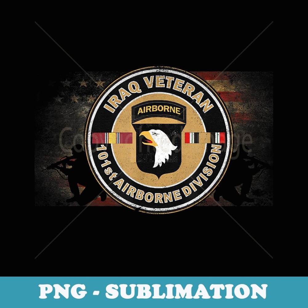 101st Airborne Division Iraqi US Flag T, Veterans Day - PNG Sublimation Digital Download