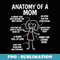 Womens Mother's Day Mother Anatomy of a Mom - Special Edition Sublimation PNG File